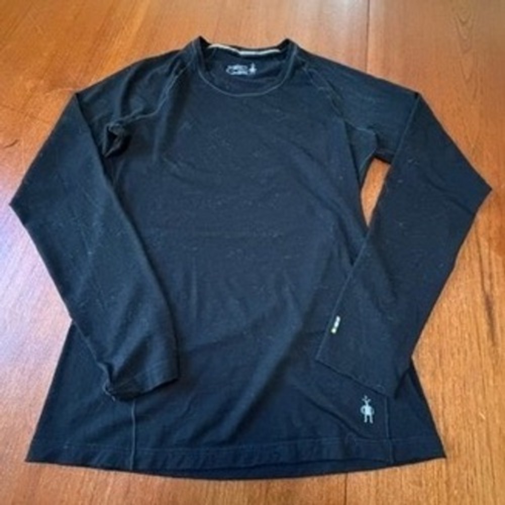Smartwool Merino 150 Long Sleeve Base Layer Top Black Womens S Gorpcore Hike Ski